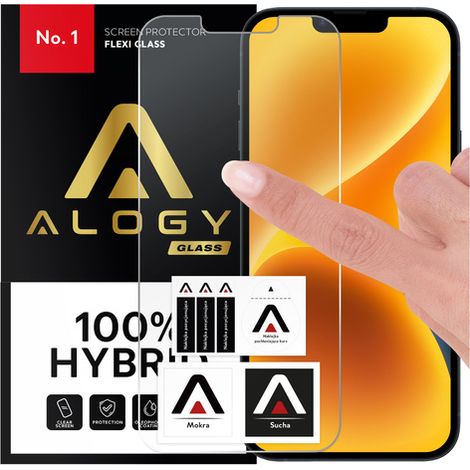 Hybridglas für Apple iPhone 13 Mini für den Bildschirm, Alogy Flexi Glass 9H, hüllenfreundlich, flach für den Bildschirm (1/5)