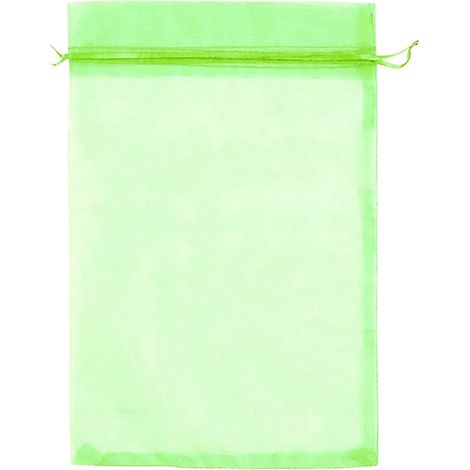 Lntyq Sachet de protection pour raisin, 100 pièces Sachet de protection pour fruits verts Sachet en organza avec cordon de serrage Sachets en filet Protection des grappes de raisin contre les oiseaux  (1/5)