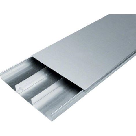 Goulotte acier 3 compartiments 38mm x 340mm pour sol béton HAGER UK340383