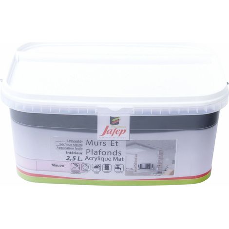 Peinture mur et plafond acrylique mat mauve 2,5L Jafep (1/5)