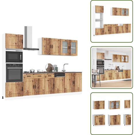 vidaXL Ensemble d'armoires de cuisine 7 pcs Kalmar bois d'ingénierie (1/5)