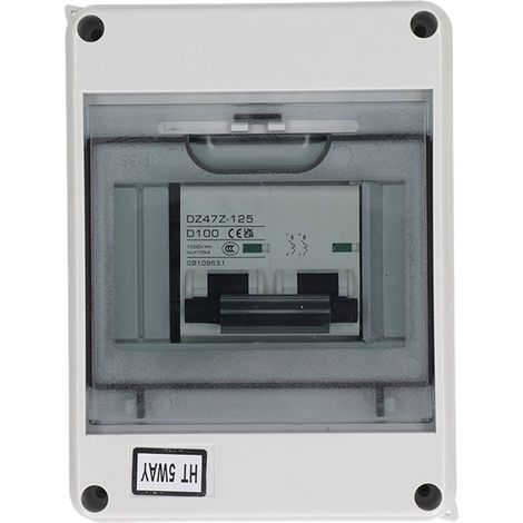 2P DC Disjoncteur Miniature, Interrupteur de Déconnexion 1000V 10A Disjoncteur étanche IP65 pour Système Solaire PV, Réseau Photovoltaïque (1/5)