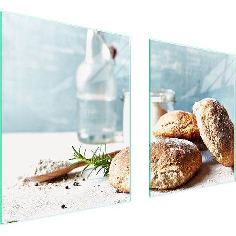 Glasschutzplatte für Herd 85x52 Brot (1/5)