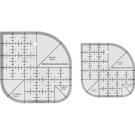 Eckschneider-Lineal für DIY-Bastelarbeiten, Patchwork und Nähen – Transparent