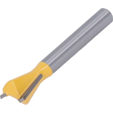 Fraises à rainurer 6mm queue 1/2 en carbure tungstène revêtu PTFE jaune pour défonceuse bois