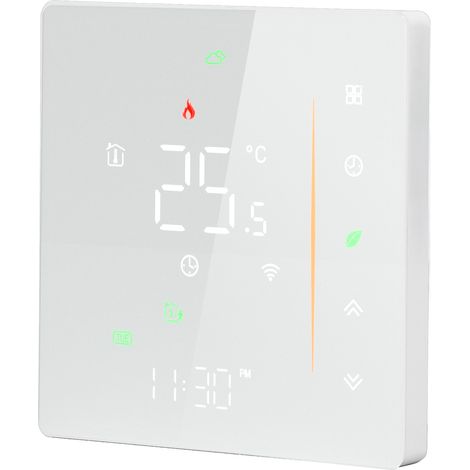 Thermostat intelligent programmable via application mobile WiFi pour chauffage au sol à eau Tuya AC 95-240V Blanc (1/5)
