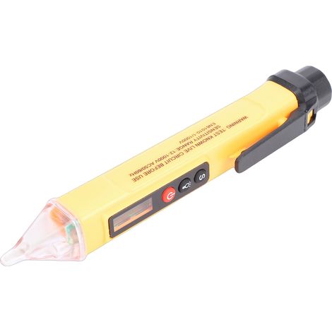 Testeur de tension intelligent, multimètre sans contact avec détection NCV, double gamme, écran LCD, alarme sonore et lumineuse, pour électriciens et usage domestique VC1010【Jaune】 (1/5)