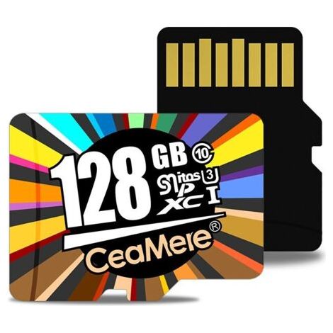 Private Label-Carte micro 128Go- Convient aux caméras de surveillance, aux enregistreurs de conduite, aux téléphones portables et aux tablettes