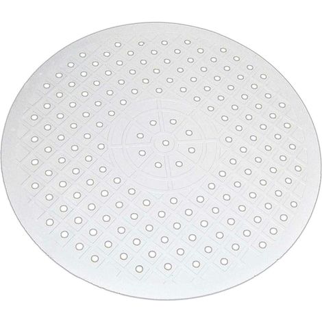 Tapis Egouttoir Evier - Caoutchouc Souple Antidérapant - Pour Laverie Cuisine Vaisselle Verres Bols Tasses - Diamètre 35 cm - Blanc - 1 Pièce (1/5)