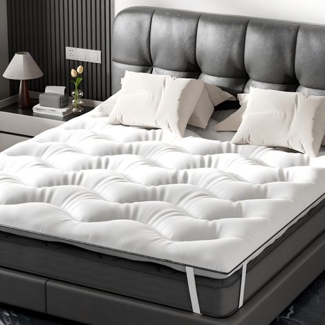 Iztoss – Surmatelas 140x190 cm – Épaisseur 4 cm – Moelleux en microfibre – Compatible avec matelas jusqu'à 30 cm d'épaisseur
