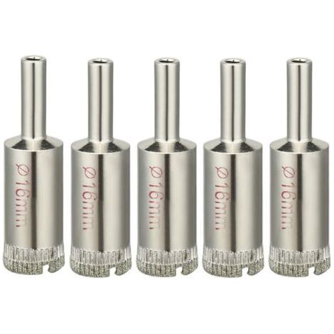 sourcingmap 5pcs Trépan Diamant Foret Scie Cloche 16mm diamant enduit Scie Cloche pour verre carreaux céramique marbre roche porcelaine (1/5)