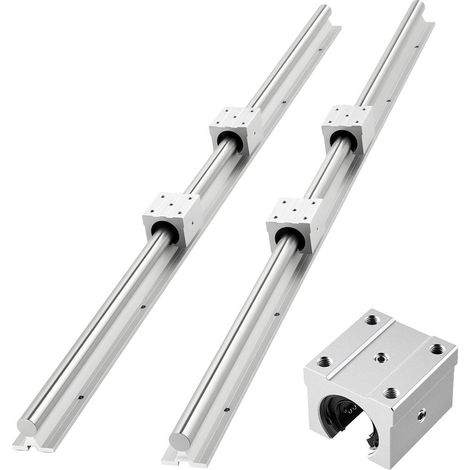 Pour Fraisage et Découpe CNC Glissement Précis Kit Rail de Guidage Linéaire SBR25 1200mm Arbre Soutenu et 4 Blocs (1/5)
