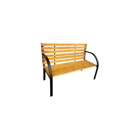C PANCHINA NERO/LEGNO NATURALE 122X60X81 RITROVO