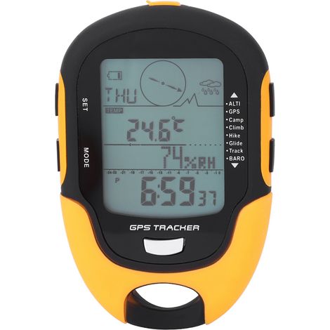 Récepteur GPS SUNROAD portable, altimètre et baromètre numériques rechargeables par USB (1/5)