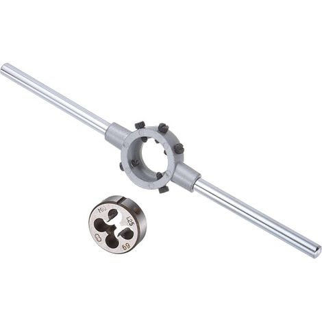 Set of Die Holder Handle, Die M10x1.25 and Die Wrench Adapter for OD 30mm/for Die M10-M11 - (Applications: for Thread Repair), 1 Set (1/5)