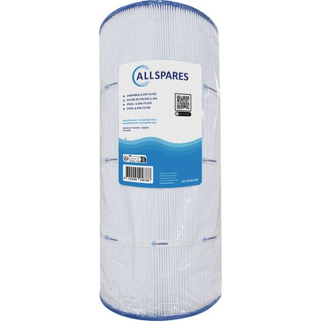 Filtro de agua para piscina AllSpares compatible con Waterair CW100 / FCW100 / 008553 (Ø250x530mm)