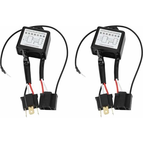 2Pcs Polarité Inversée, Alliage Led Convertisseur Négatif Adaptateur D'Interrupteur De Commutateur Commutateur Polaire Négatif Polarité Inversée Pour H4 (1/5)