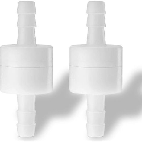 Clapet anti-retour en ligne en plastique, deux clapets anti-retour de 6 mm, dont un pour l'eau (1/5)