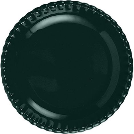 Assiette Ceramique Rond - Profondeur 3 5 Cm - Bord Flare Avec Points Releves - Blanc - Lot De 4 (1/5)