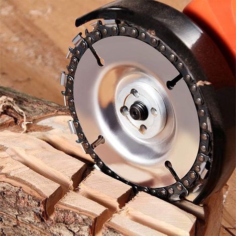 2 disques à chaîne pour meuleuse 4″ – Lame à tronçonner le bois – Plateau de coupe pour élagueuse et scie (1/4)