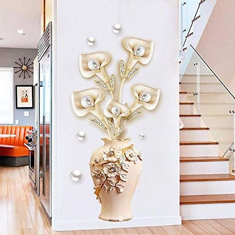Autocollant mural Autocollants muraux Vase fleur Autocollants m (1/5)