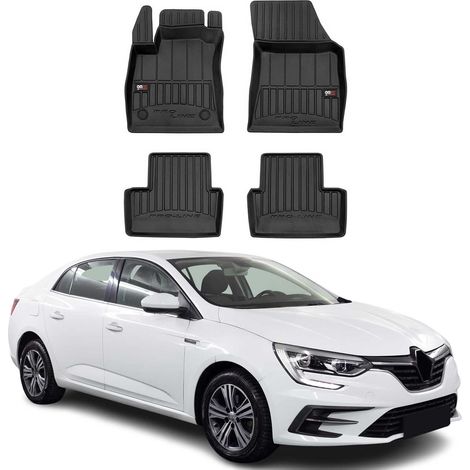 Tapis de Sol 3D TPE Premium Compatible avec Renault Megane IV 2015-2022 Revêtement de Sol pour Voiture - Intérieur antidérapant - Bords Hauts - Noir (1/5)