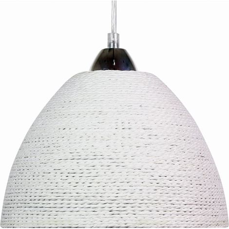 Suspension Candellux Braid blanche corde Ø23 cm E27 (1/2)