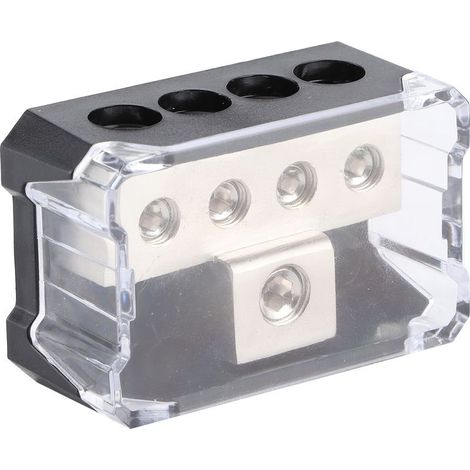 Bloc de distribution d'énergie 1 voie en 4 voies, boîte de connexion de répartiteur d'ampli stéréo Audio de voiture (1/5)