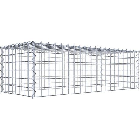 Gabiondeco - Gabion - Element de prolongation en hauteur 100 cm x 30 cm x 40 cm (L x H x P). maille 5 x 5 cm. Spirale. Attention : il manque une grille - Made in Germany (1/5)