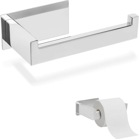 Dérouleur Porte Papier Toilette Adhésif sans Percage, Support Porte Papier Toilette en Acier Inoxydable Salle de Bain ou Cuisine, Brossé Côté Droite, EGJF2311R-3M-LS,Porte-papier toilette (1/5)