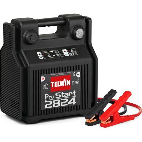 AVVIATORE PORTATILE CARICABATTERIE PRO START 2824 12V/24V 2500A TELWIN (1/6)