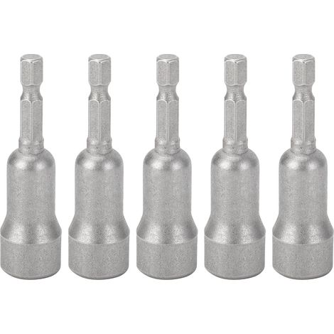 Jeu d'embouts de tournevis à écrou à oreilles, 5 pièces, 4mm, 1/4 pouces, tige hexagonale pour serrer les boulons de desserrage, crochets, fils