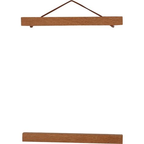 Cadre photo magnétique sciure moderne 21cm bois teck pour affiche poster rouleau art mural porte-ouvrage DIY (1/3)