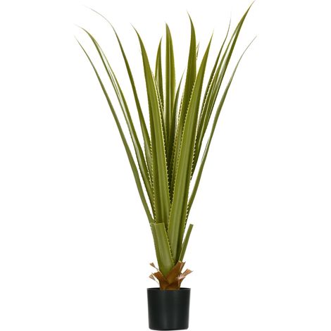 Pianta artificiale tipo agave in vaso, alta 90 cm, con 16 foglie, adatta per uso interno ed esterno, estremamente realistica.