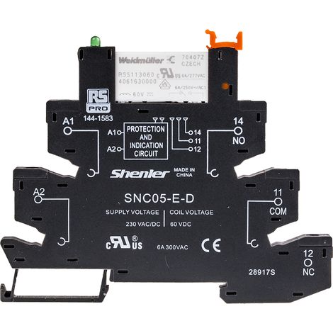 Module de relais d'interface 230V c.a., 1 RT, montage Rail DIN ( Prix pour 1 ) (1/2)