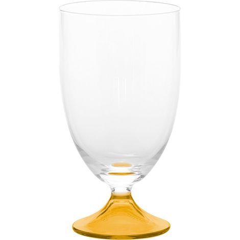 Zafferano Verre À Eau Ligne Maestro En Verre Soda Lime Soufflé À La Main Lot De 4 Pièces Couleur Ambre Design Contemporain Artisanal Élégant (1/2)
