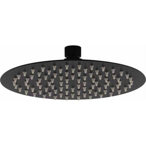 Runder, mattschwarzer Duschkopf – Ø 200 mm – Mattschwarz (1/2)