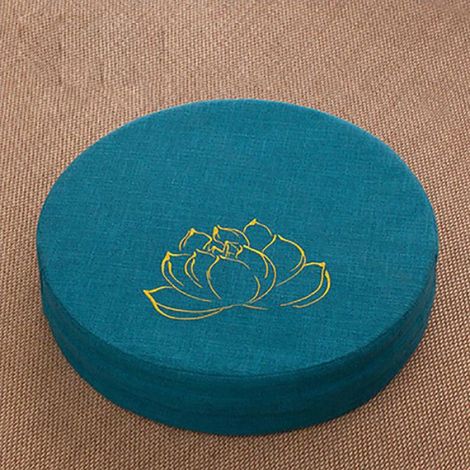 Coussin de méditation Méditation coussin rond en mousse dure en mousse coton coton détachable détachable point Lac bleu (1/4)