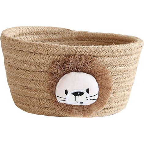 Paniers en Corde de Coton Petit Panier de Rangement tissé, Plateau en Tissu, Bol, Plat Rond Ouvert pour Fruits, Bijoux, clés, Kits de Couture (1/5)