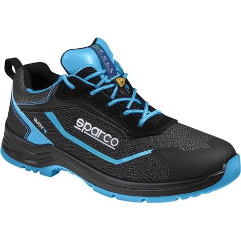 Sparco Aster ESD S3S SR FO LG Sicherheitsschuhe - 35 EU - Schwarz / Hellblau