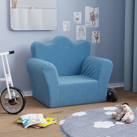 Fauteuil en mousse pour chambre enfant. Bleu. De qualité et Très confortable (1/5)