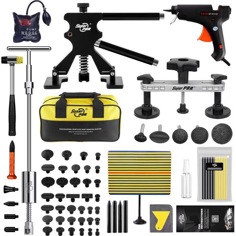 Herramientas para reparar abolladuras de autos, kits para eliminar abolladuras, kit extractor de abolladuras para carrocería (1/5)
