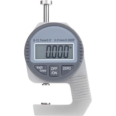 Dickenmessgerät mit LCD-Digitalanzeige, prozentuale Genauigkeit 0–12,7 mm/0,5 Zoll 0,01 mm/0,0005 Zoll, flacher Messkopf (1/5)
