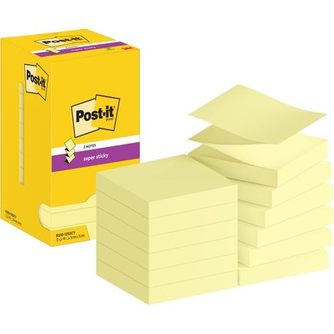3M Z-Notes nota autoadhesiva Plaza Amarillo 90 hojas Autoadhesivo
