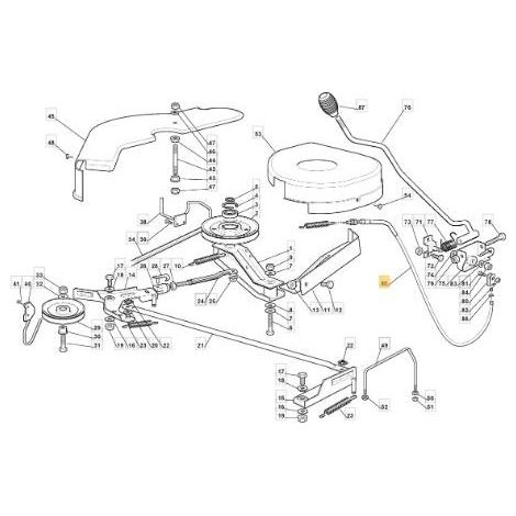 Cavo innesto lama trattorino tagliaerba compatibile GGP 60,5 cm J92