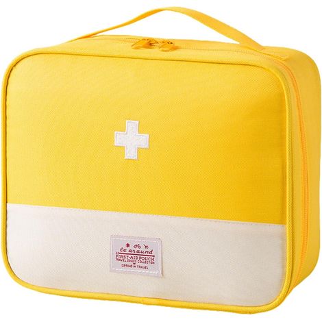 Trousse de premiers secours, grand kit médical d'urgence, sacs à médicaments vides, sac rouge portable, sac de rangement de médicaments (1/4)