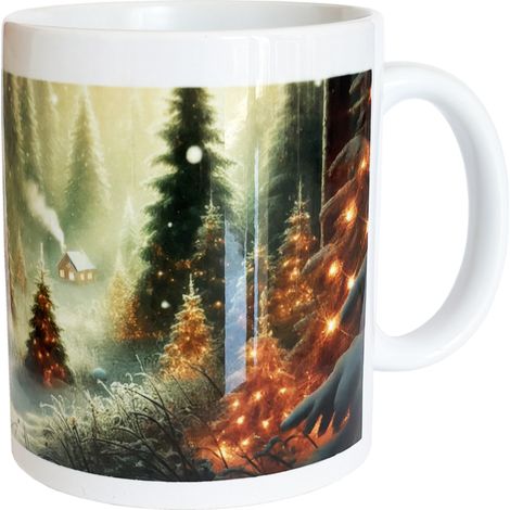 Mug en céramique forêt enchantée de noël - CBKreation (1/2)