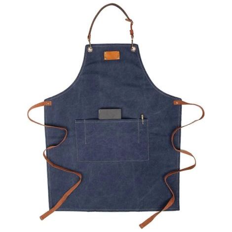 Küchenschürze aus Stoff im Vintage-Stil mit Tasche, verstellbar und waschbar, für Köche, Kellner, Künstler oder Bäcker (1/4)