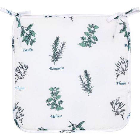 Coprisedia garrigue 39x39cm stampato bianco - Atmosphera créateur d'intérieur