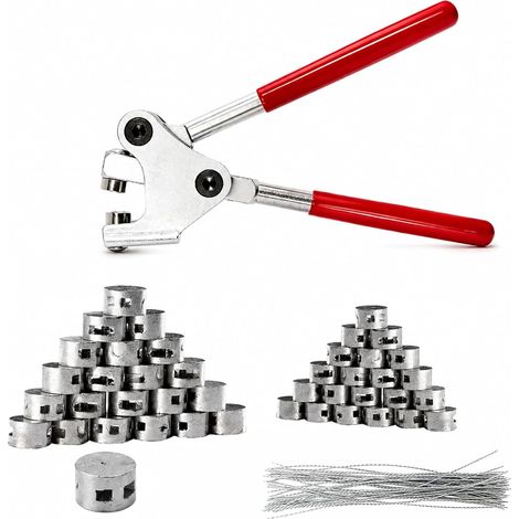 Ensemble Pince à Sceller, Kit de Pinces à Plomber avec Plombiers Plombage Compteur Électrique avec 40 Pièces Ø 8, Ø 10 Plombiers et 40 Fils à Plomber 10 cm pour Compteurs D'eau D'électricité (1/5)
